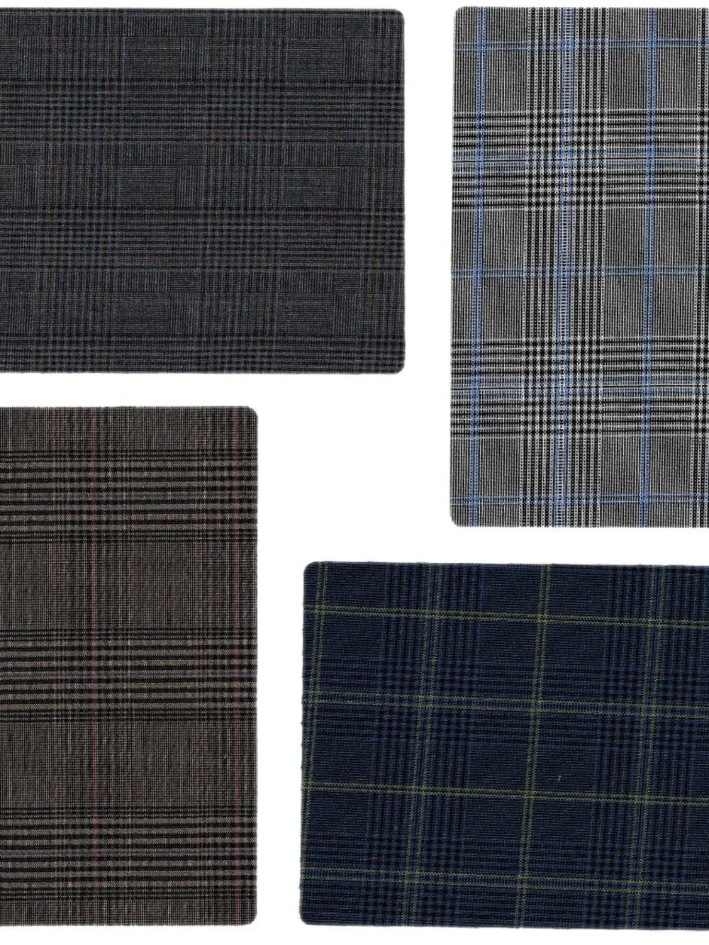 ZEFFFKA Premium Quality Large Plaid Tartan Fabric Iron-on Patches Inside & Outsi